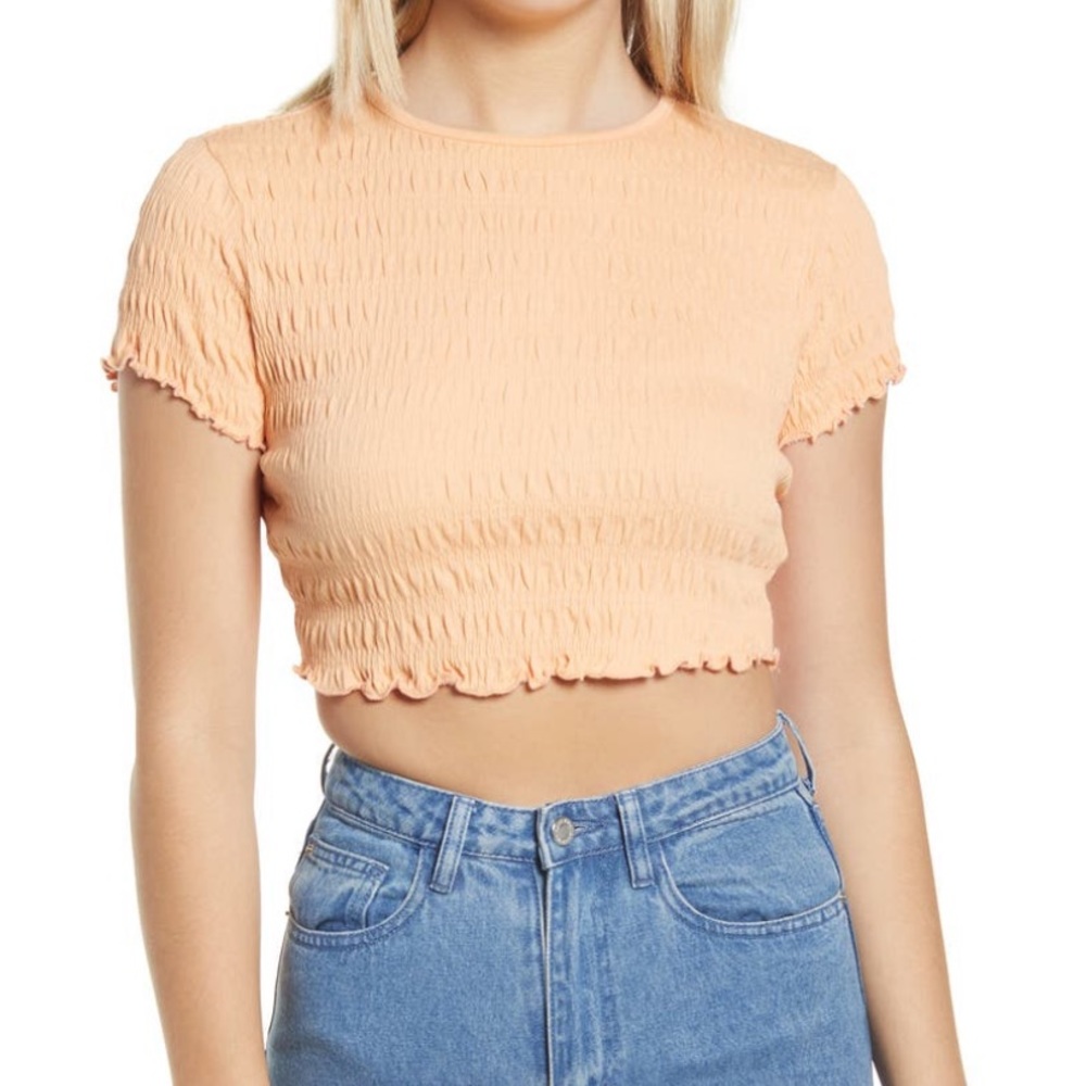 VERO MODA Scarlett Smocked Crop Top, NWT